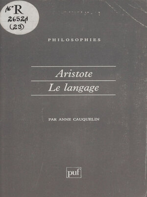 cover image of Aristote